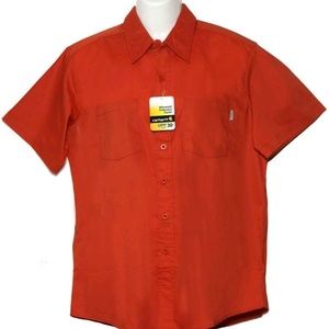 Carhartt Shirt Orange Cotton Size Men's Large
